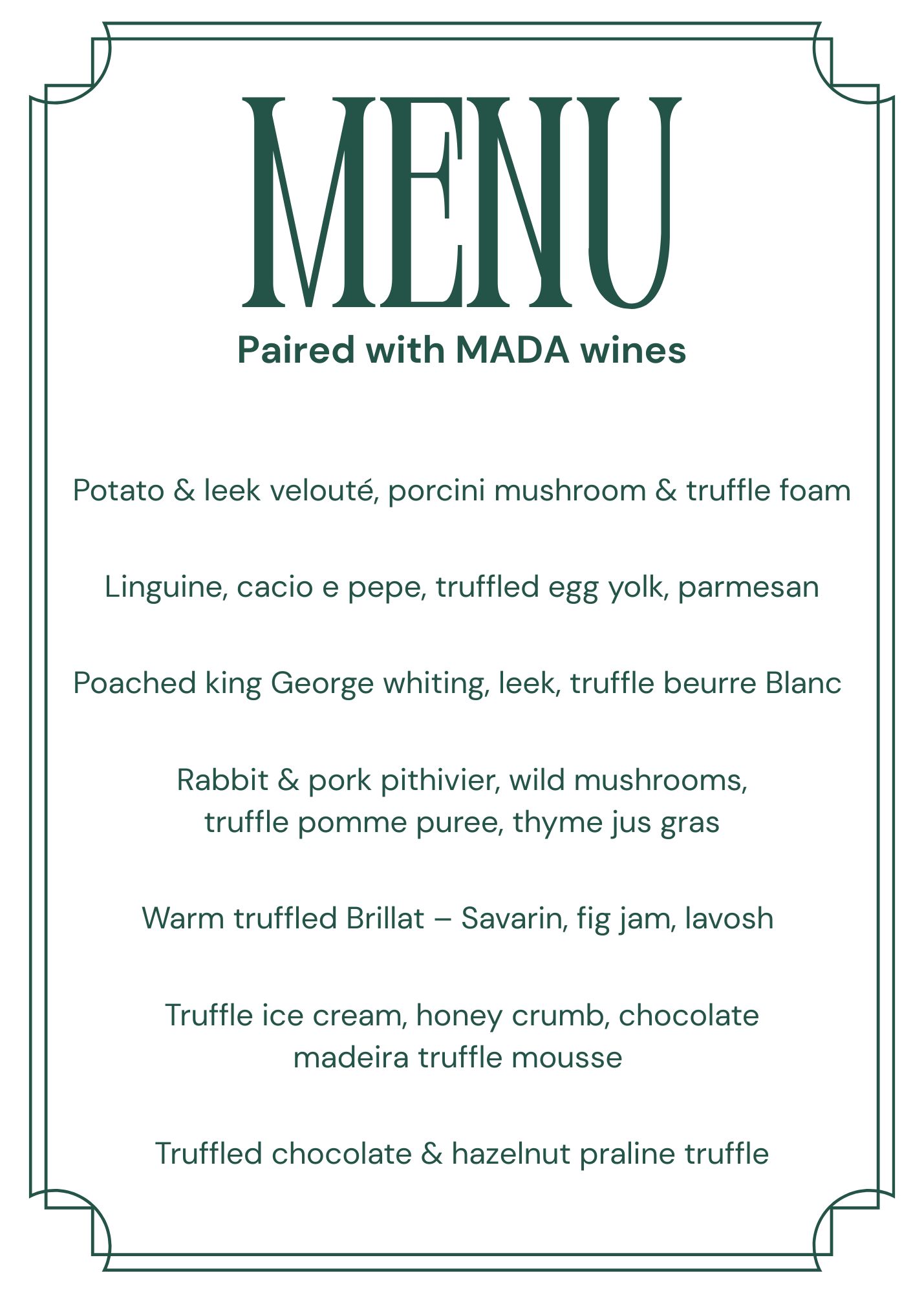 Dinner Party Invitation in Green Beige Era of Type Style
